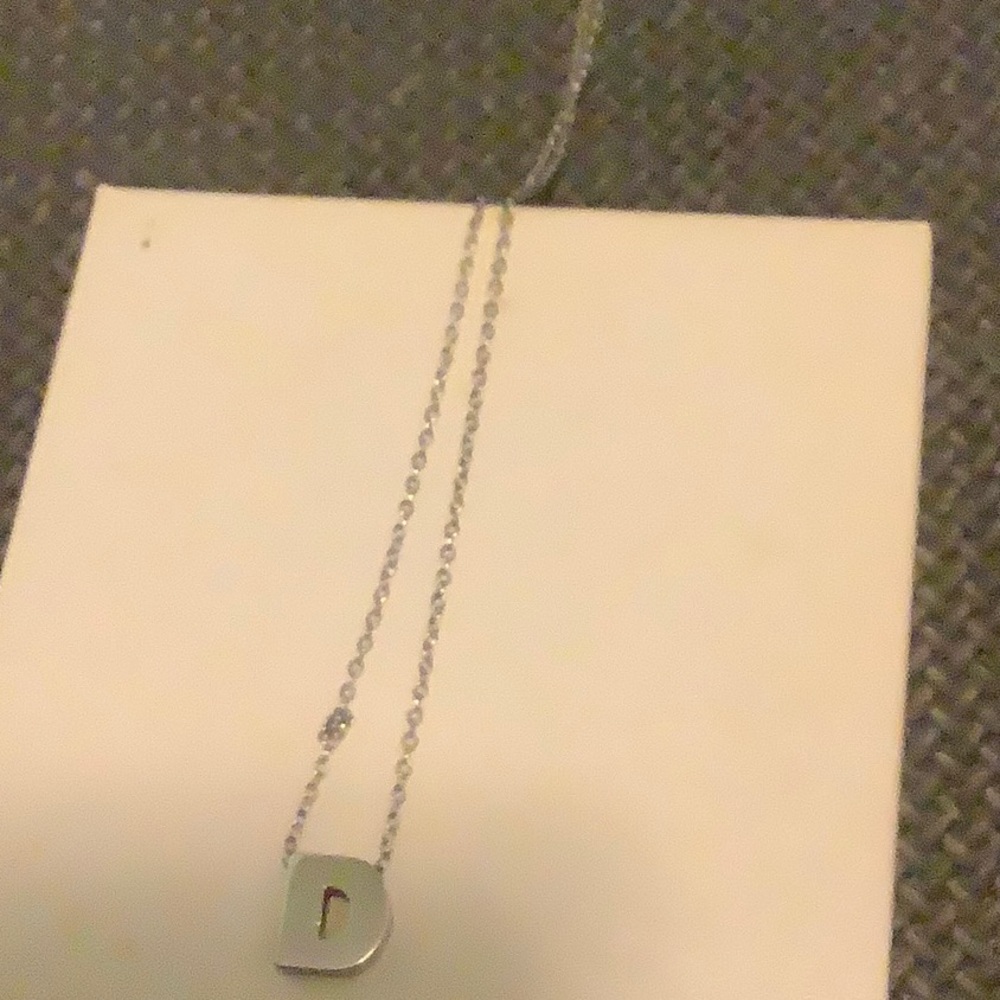 Vintage Avon silver “D” initial necklace.